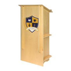 Floor Standing Portable Wooden Podium, Collapsible